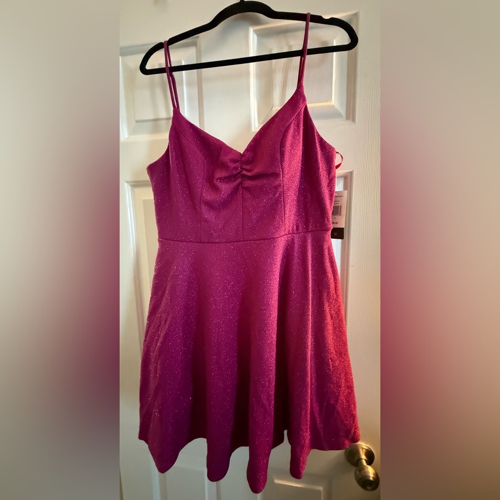 City Triangles Pink Glitter Dress - size 15